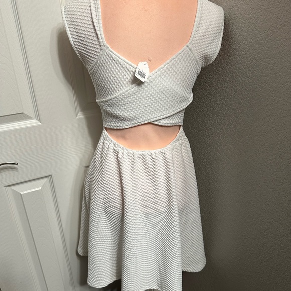Too Good to Be True Criss Cross Cut Back Ribbed Mini Dress - Picture 3 of 12